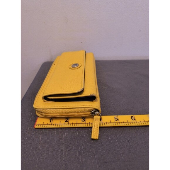 Nautica Womens Wallet Yellow Blue Credit Card ID Holder Zippered - Picture 8 of 9